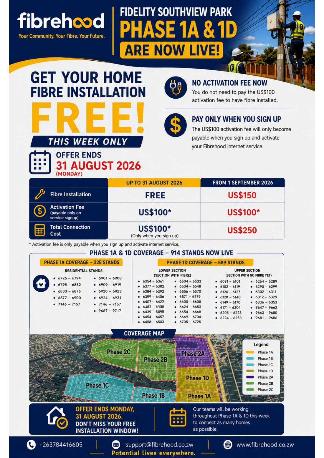 Fibrehood Southview Park Phase 1A and 1D flyer
