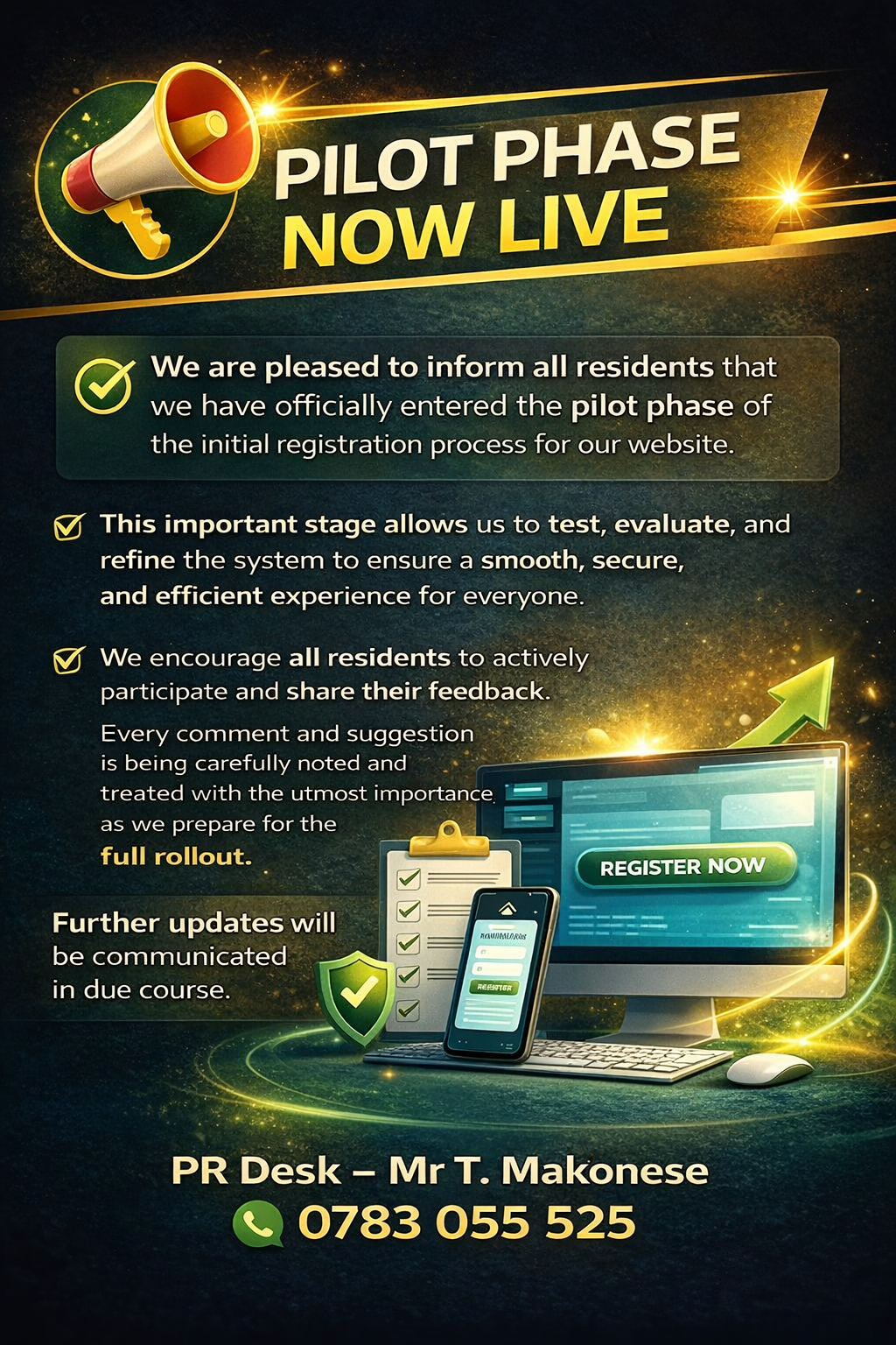 PILOT PHASE NOW LIVE